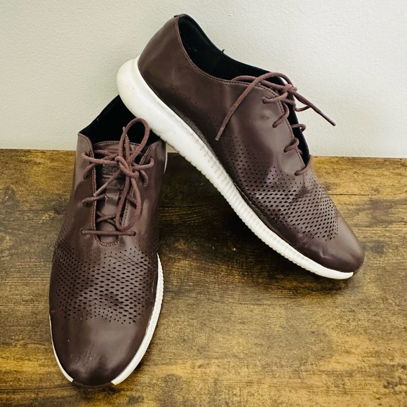 Cole Haan Shoes - Cole Haan 2. ZeroGrand Laser Wing Oxford Shoes Dark Maroon/Plum Womens Size 8,5